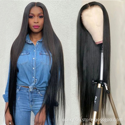 Cheap wholesale hair wigs brazilian virgin transparent lace front wig HD full lace frontal human hair wigs for black woman